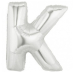 Шарик воздушный буква k цвет серебряный Шарик воздушный буква k цвет серебряный