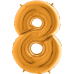 Шарик воздушный Цифра 8 цвет золото