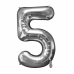 Шарик воздушный Цифра 5 цвет серебряный Шарик воздушный Цифра 5 цвет серебряный