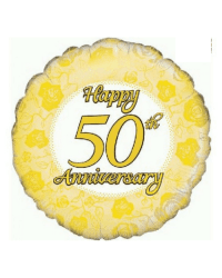 Happy 50th Anniversary - 18 Inch Foil