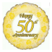 Happy 50th Anniversary - 18 Inch Foil