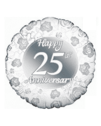 Happy 25th Anniversary - 18 Inch Foil