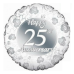 Happy 25th Anniversary - 18 Inch Foil