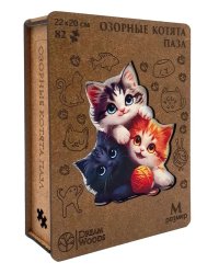 Пазл фигурный "Озорные котята"