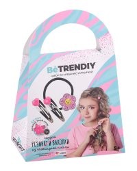 Набор с эпоксидной смолой "Be TrenDIY", Резинка и заколки серебро