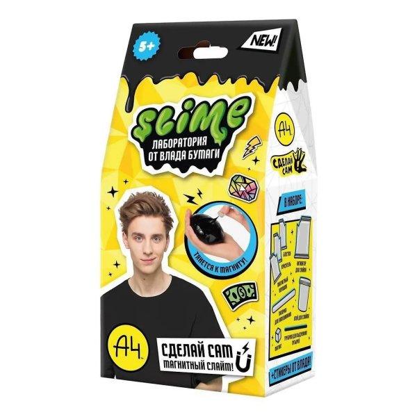 Игрушка для детей старше 5-и лет модели "Slime лаборатория" Влад А4, магнитный 100 г
