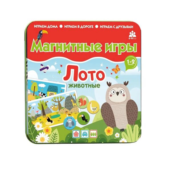Магнитная игра ЛОТО Животные