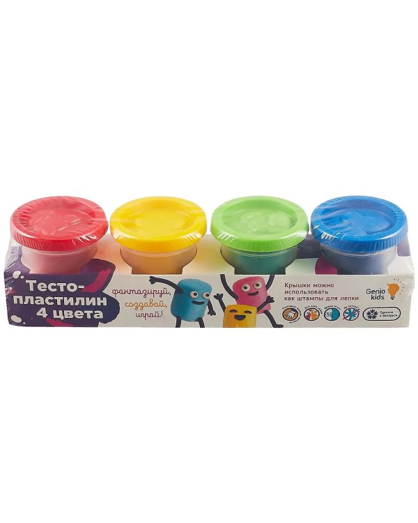 Набор для детского творчества "Тесто-пластилин 4 цвета"