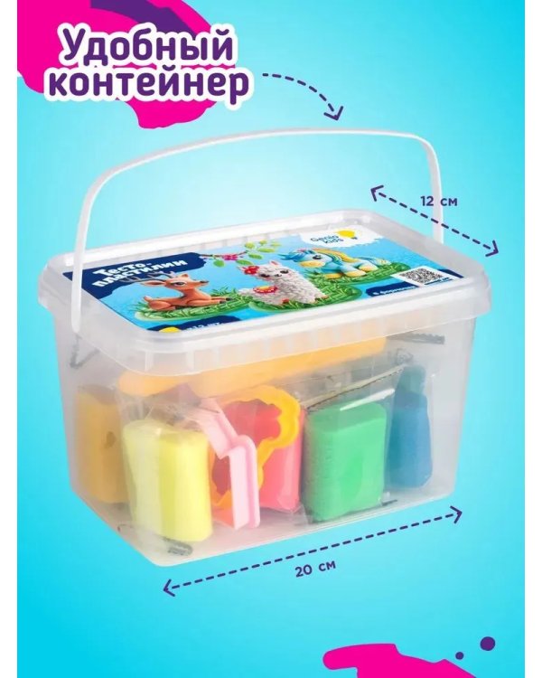 Набор для детской лепки "Тесто-пластилин 12 цветов"