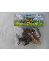 1toy "В мире животныx"дикие жив.россии 5шт x 12см., пак.с xед. 20.5x18x4 см