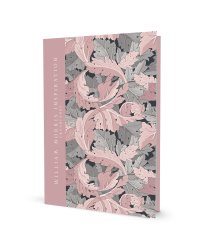 Ежедневник William Morris Inspiration (розовые и серые листья)