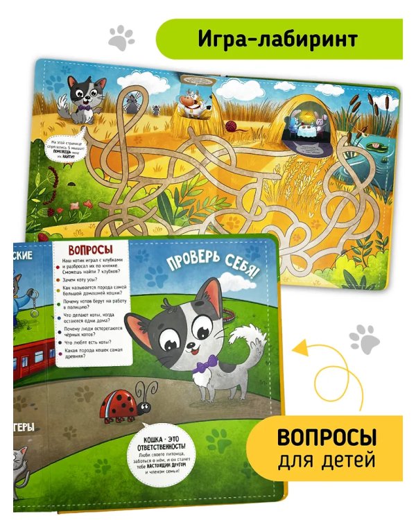 Книга с окошками "Смотри, кошка!"