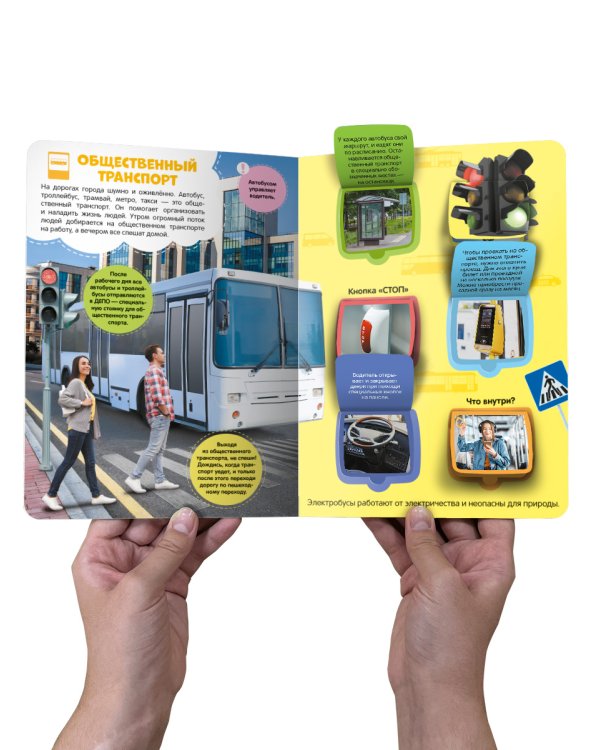 Первые знания малыша(с окошками). Машины в городе