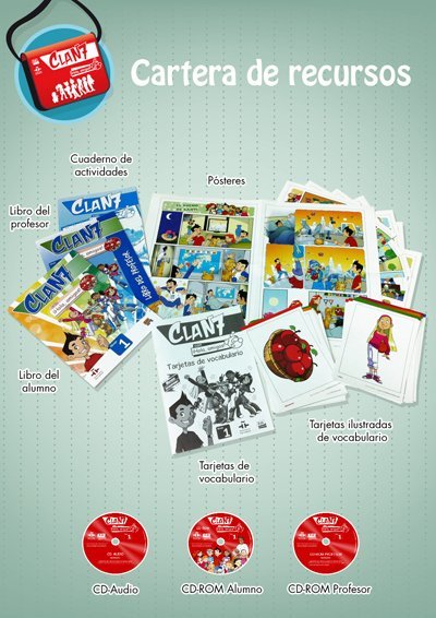 - Clan 7 con Hola, amigos! 1 Cartera de recursos para el profesor (+ CD-ROM)