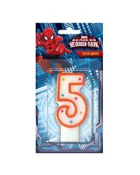 Свеча-цифра "5" "Человек-паук"