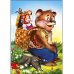 Обложка книги «Пазлы "Маша и медведь", изолон, формат А5, 12 элементов»