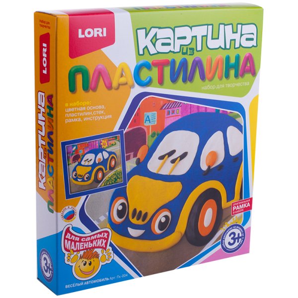 Обложка книги «Картина из пластилина "Веселый автомобиль". Набор для творчества»