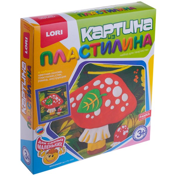 Обложка книги «Картина из пластилина "Мухомор". Набор для творчества»