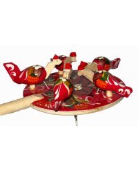 "Курочки на кормушке" (Богородская игрушка)