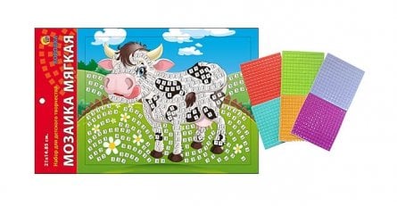 Мозаика мягкая "Коровка". Формат А5 (21х15 см)
