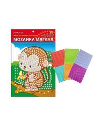 Мозаика мягкая "Обезьянка". Формат А5 (21х15 см)