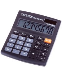 Калькулятор бухгалтерский "Citizen SDC 805", 8 разрядов, черный