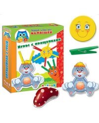 Игра с прищепками "Зайка"