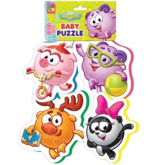 Обложка книги «Мягкие пазлы "Baby puzzle. Смешарики. Нюша, Бараш, Панди, Лосяш"»