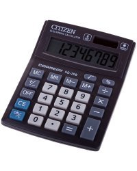 Калькулятор настольный "CITIZEN" Correct SD-208/CMB801BK, 8 разр, черный.