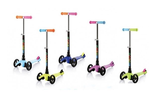 Самокат трехколесный, управление наклоном