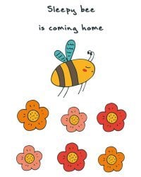 Блокнот для записей &quot;Sleepy bee is coming home&quot;