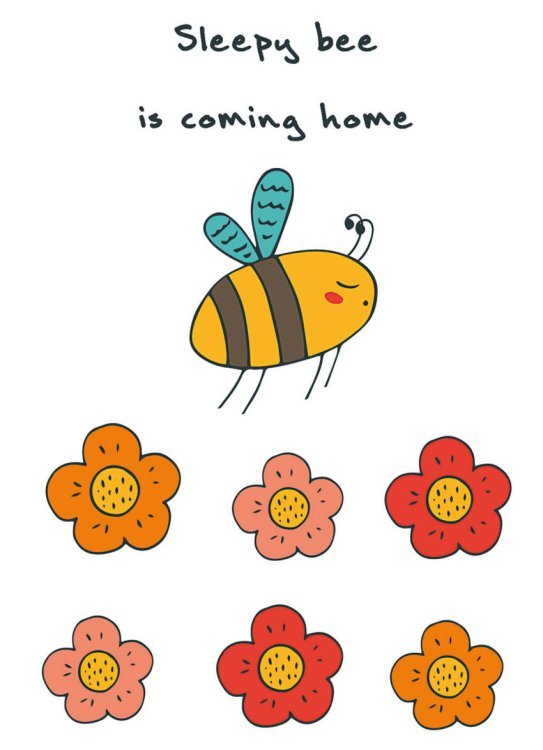 Блокноты Like Блокнот для записей "Sleepy bee is coming home"