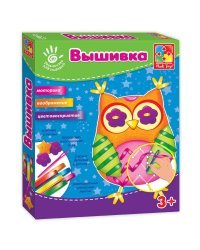 Вышивка лентами "Сова"