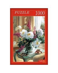 Пазлы "Цветы на кофейном столике", 1000 элементов