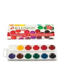 Краски акварельные "Illusion", 12 цветов, без кисти