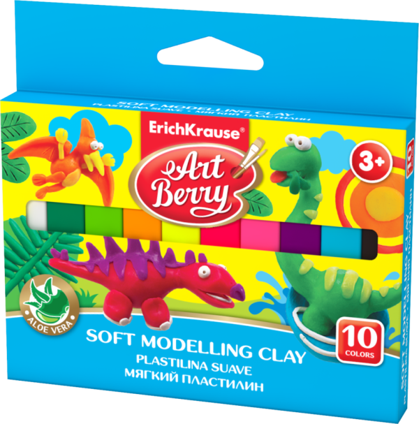 Пластилин Мягкий пластилин "ArtBerry с Алоэ Вера", 10 цветов, 150 грамм