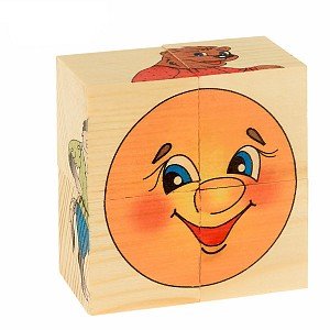 Обложка книги «Набор кубиков "Колобок", 4 штуки»