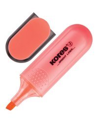 Текстовыделитель "Kores", красный, 1-5 мм