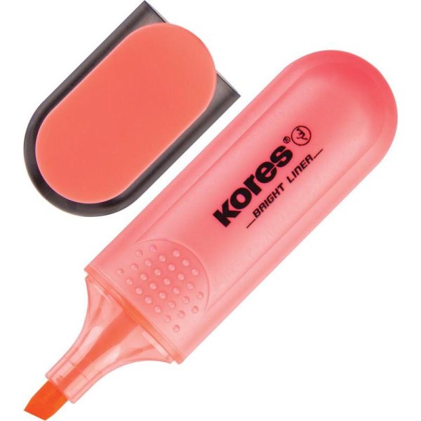 Текстовыделитель "Kores", красный, 1-5 мм
