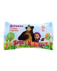 Салфетки влажные "Маша и Медведь" (20 штук)