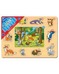 Игра из дерева "Весёлое лото. В лесу"
