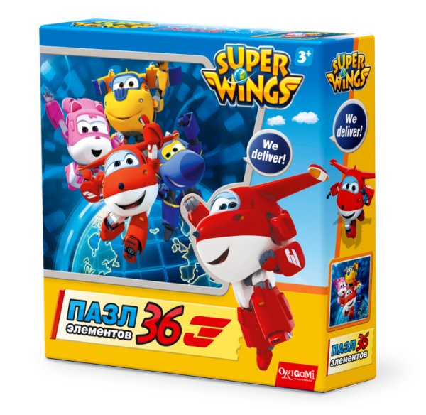 Обложка книги «Пазл "SuperWings. We deliver!", 36 элементов, арт. 02800»