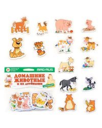 Игра магнитная "Домашние животные и их детеныши", 24 элемента