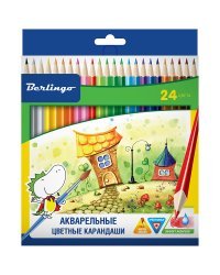 Карандаши акварельные "Сказочный город", 24 цветов