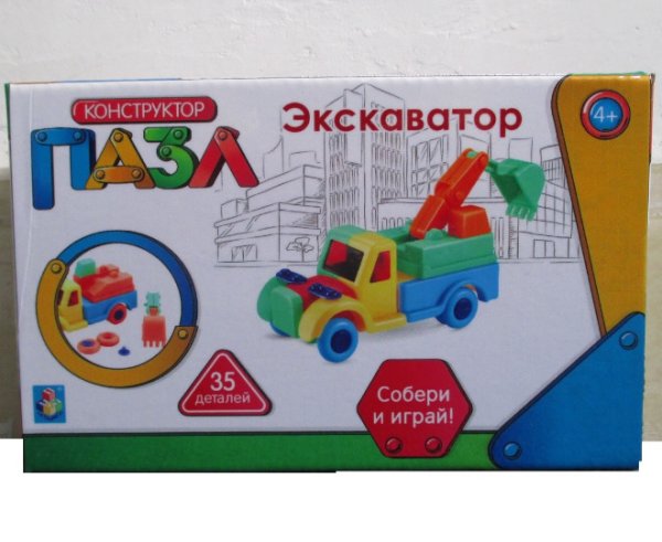 Конструктор-пазл "Экскаватор", 35 деталей