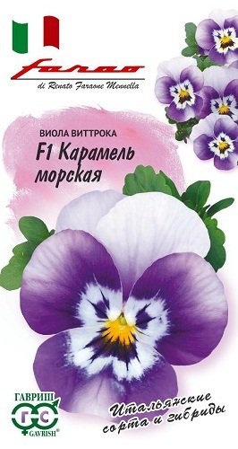 Обложка книги «Семена. Виола Виттрока (Анютины глазки) "Карамель морская F1", 10 штук»