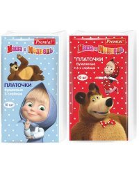Платочки бумажные трехслойные "Маша и Медведь", не ароматизированные, 6 упаковок х 10 штук (количество товаров в комплекте: 6)