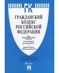 Гражданский кодекс Российской Федерации. Части первая, вторая, третья и четвертая. По состоянию на 10 мая 2017 года + сравнительная таблица изменений