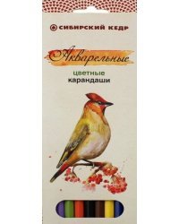 Карандаши цветные акварельные "Птицы Сибири", 18 цветов