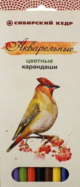 Карандаши цветные акварельные "Птицы Сибири", 18 цветов